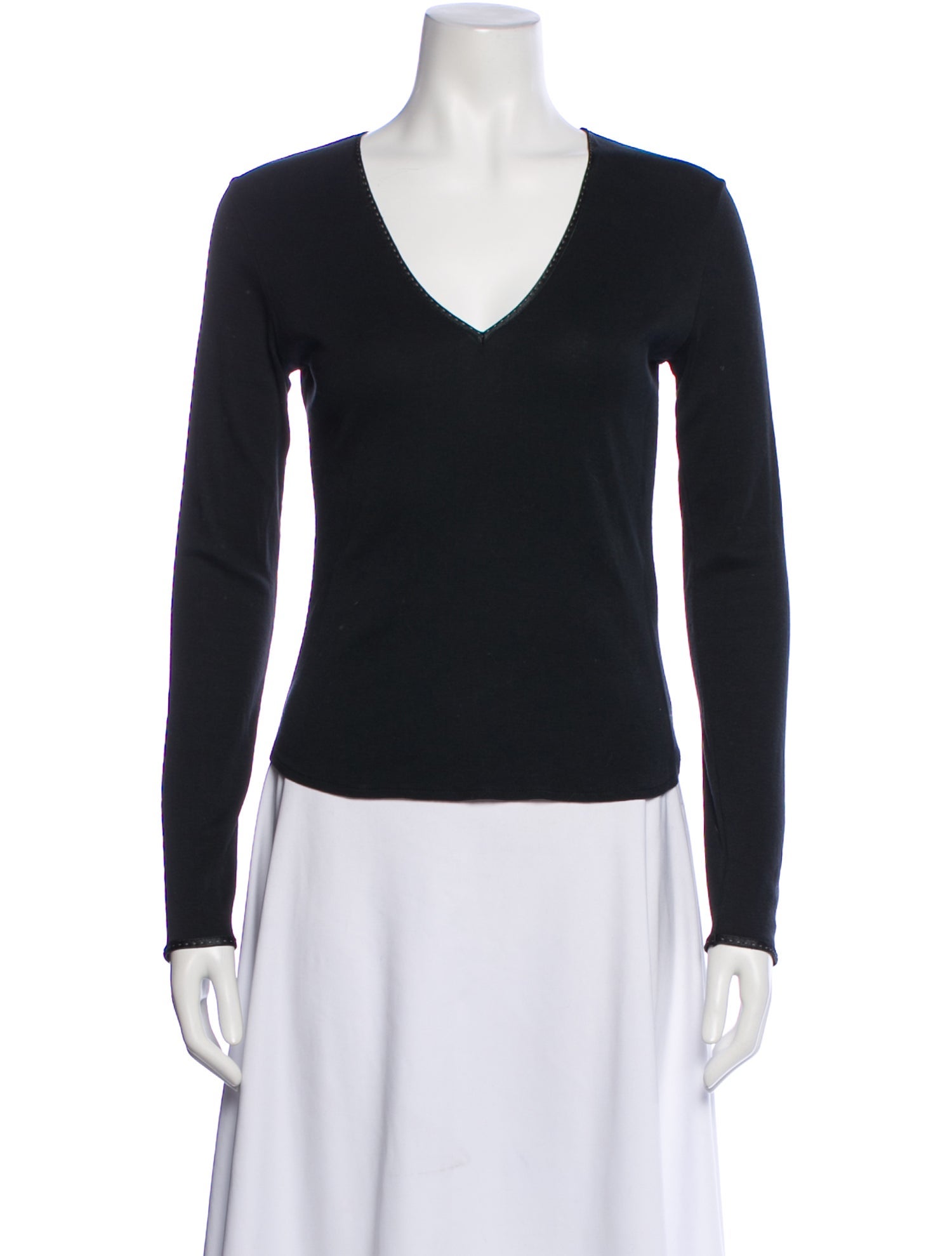 Joseph V-Neck Long Sleeve Top
