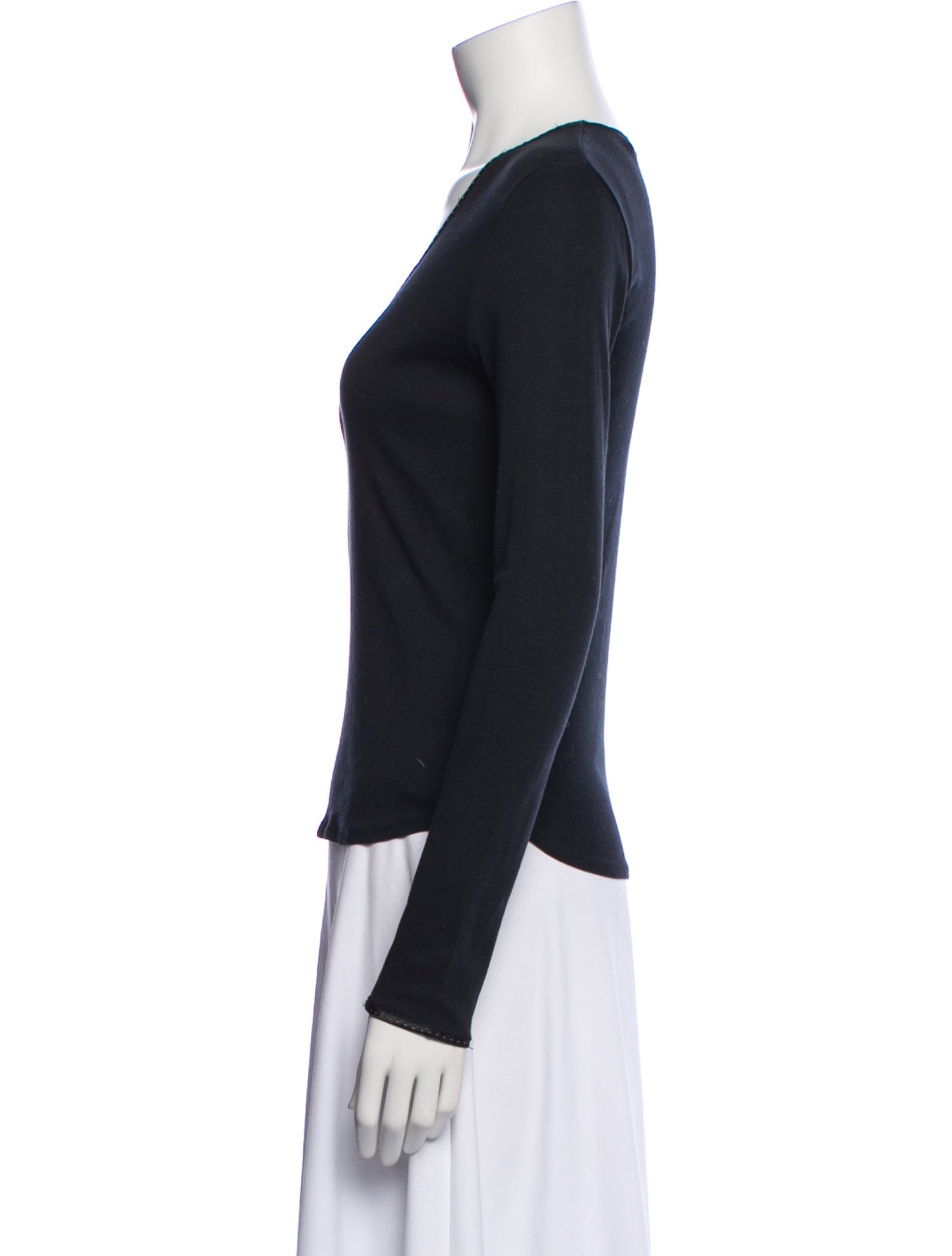 Joseph V-Neck Long Sleeve Top