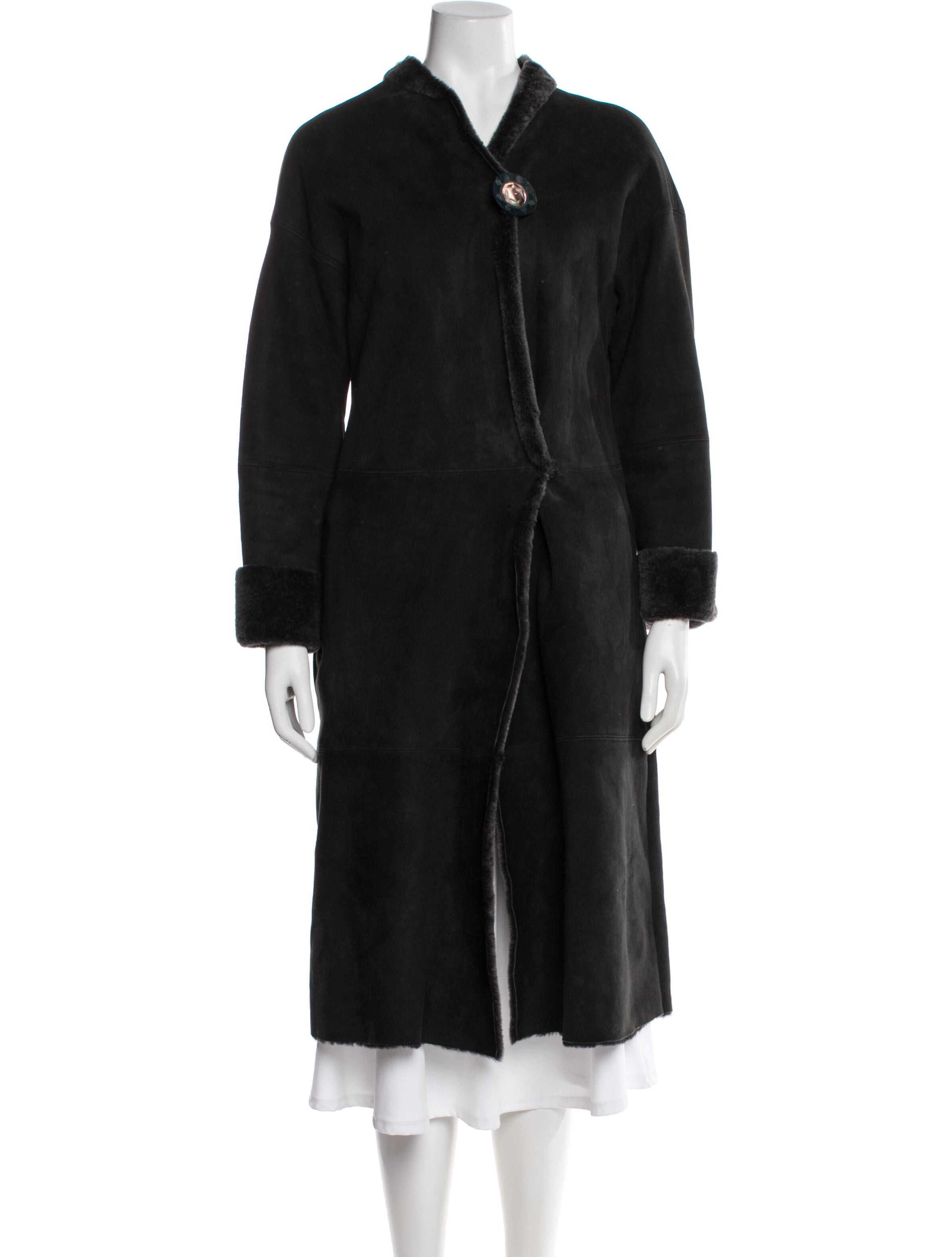 Joseph Lambskin Faux Fur Coat