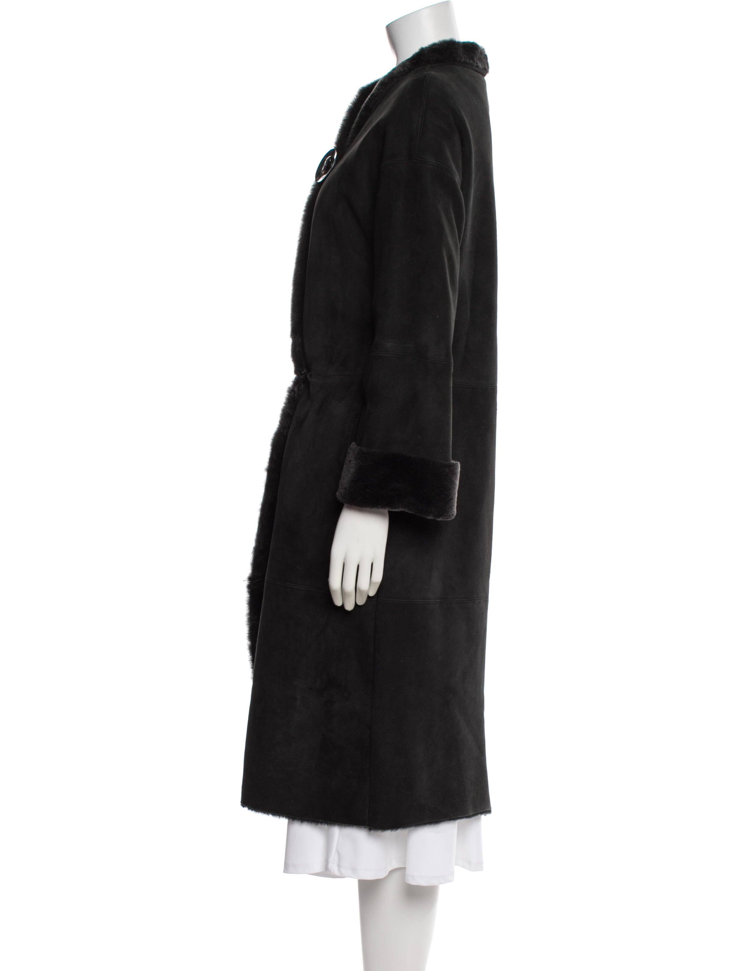 Joseph Lambskin Faux Fur Coat