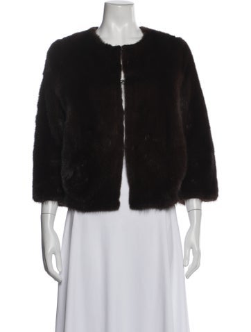 Pre-owned Joseph Mink Fur Jacket In Brown