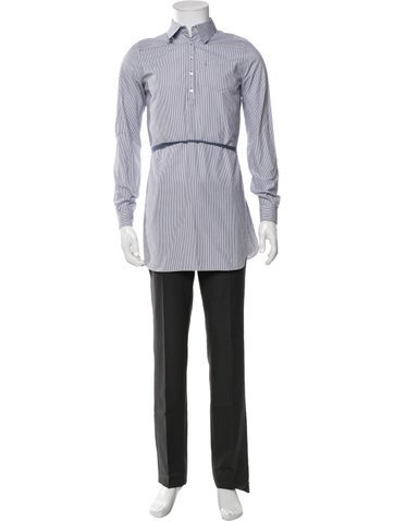 Pre-owned Joseph Striped Long Sleeve Dress Shirt In Purple