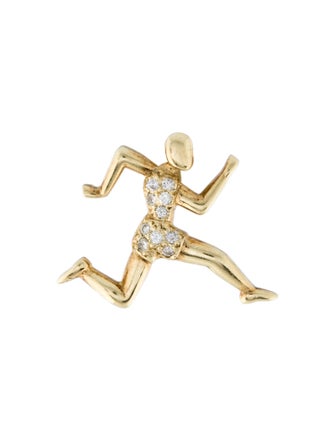 Jose Hess 14K Diamond Runner Pin