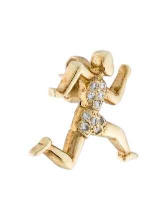 Jose Hess 14K Diamond Runner Pin
