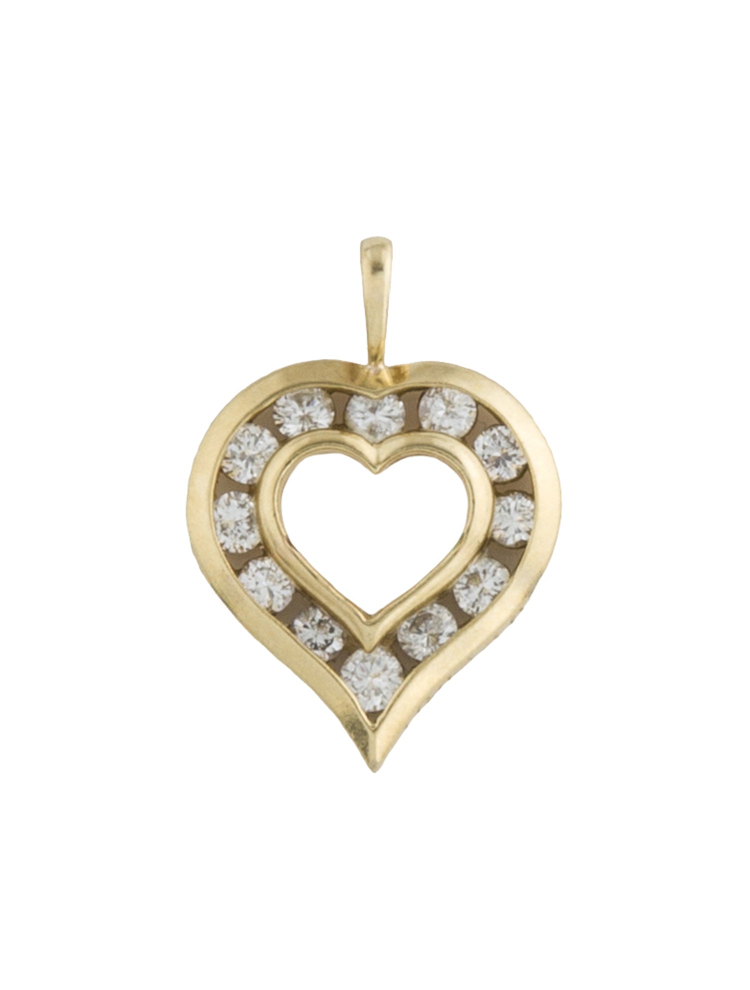 Jose Hess 14K Diamond Heart Pendant