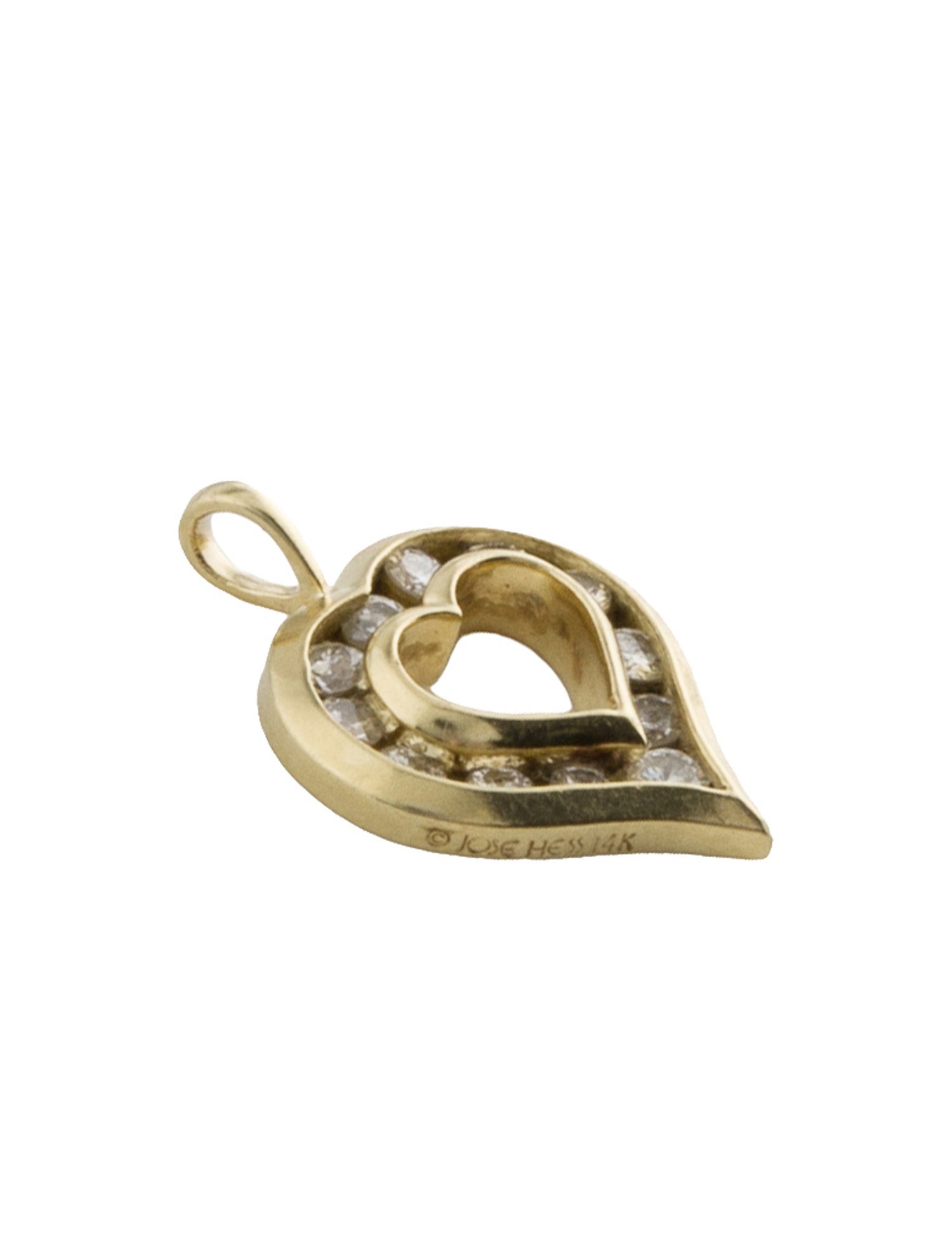 Jose Hess 14K Diamond Heart Pendant