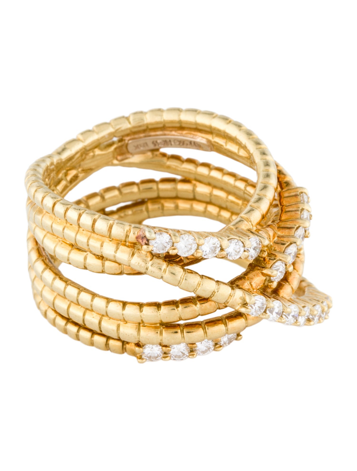 Jose Hess 18K Diamond Crossover Ring