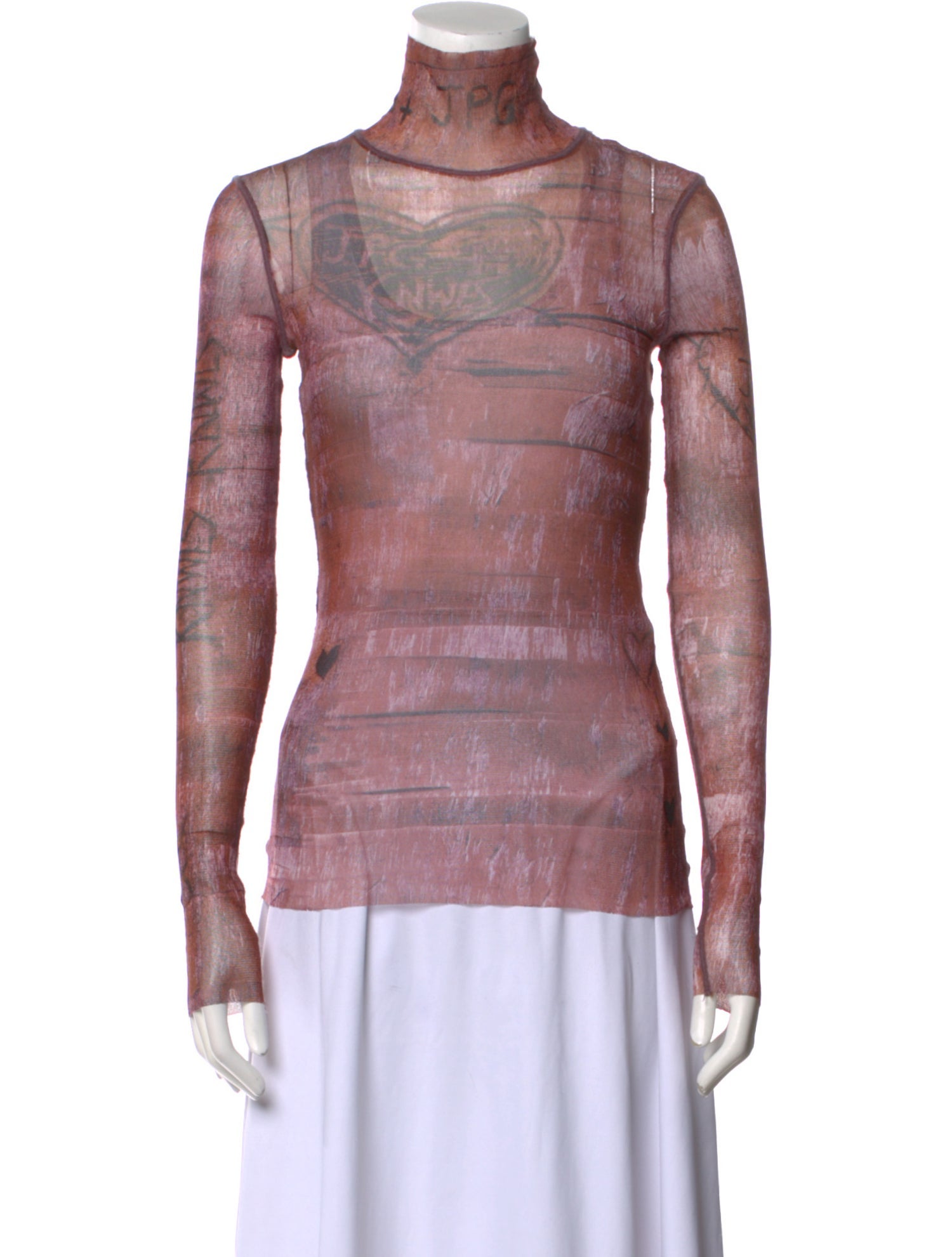 Jean Paul Gaultier x KNWLS Printed Turtleneck Top