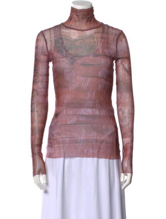 Jean Paul Gaultier x KNWLS Printed Turtleneck Top