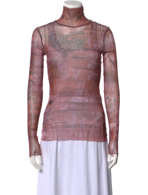 Jean Paul Gaultier x KNWLS Printed Turtleneck Top