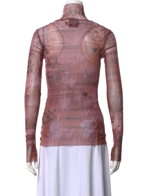 Jean Paul Gaultier x KNWLS Printed Turtleneck Top