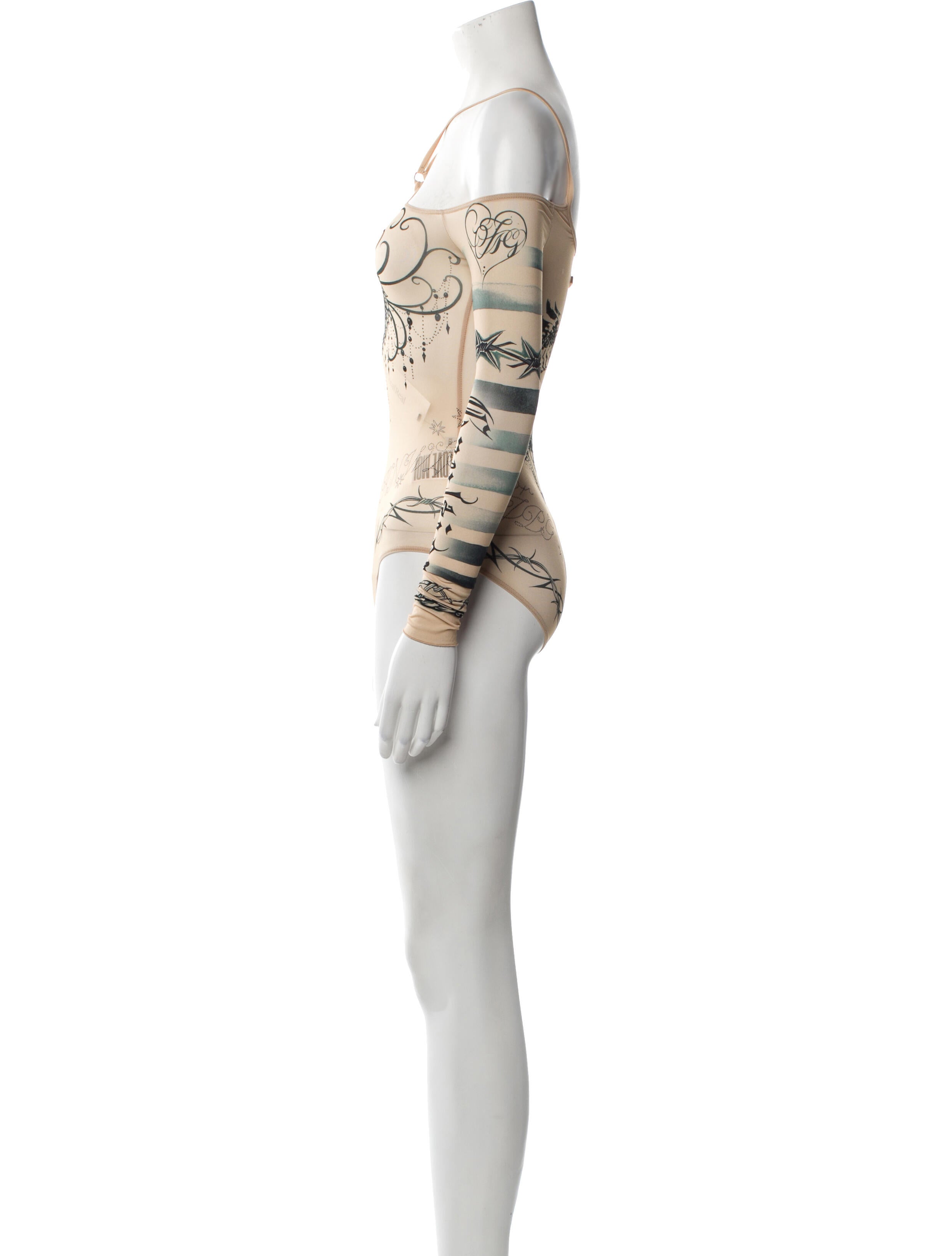 Jean Paul Gaultier x KNWLS Printed Off-The-Shoulder Bodysuit