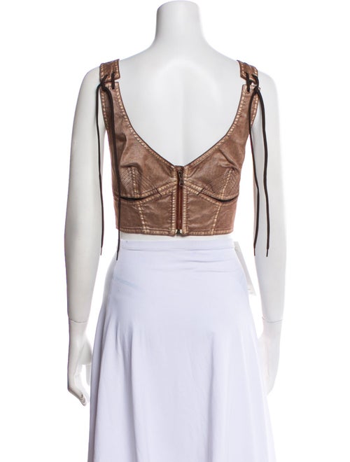 Jean Paul Gaultier x KNWLS V-Neck Sleeveless Crop Top