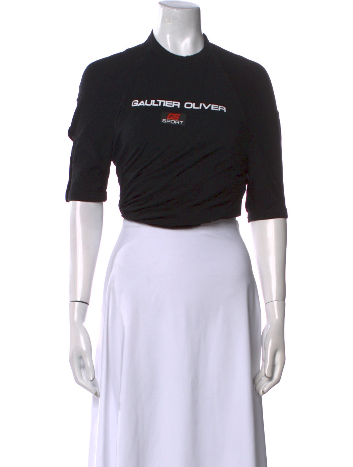 Jean Paul Gaultier x Shayne Oliver Graphic Print Crew Neck Crop Top