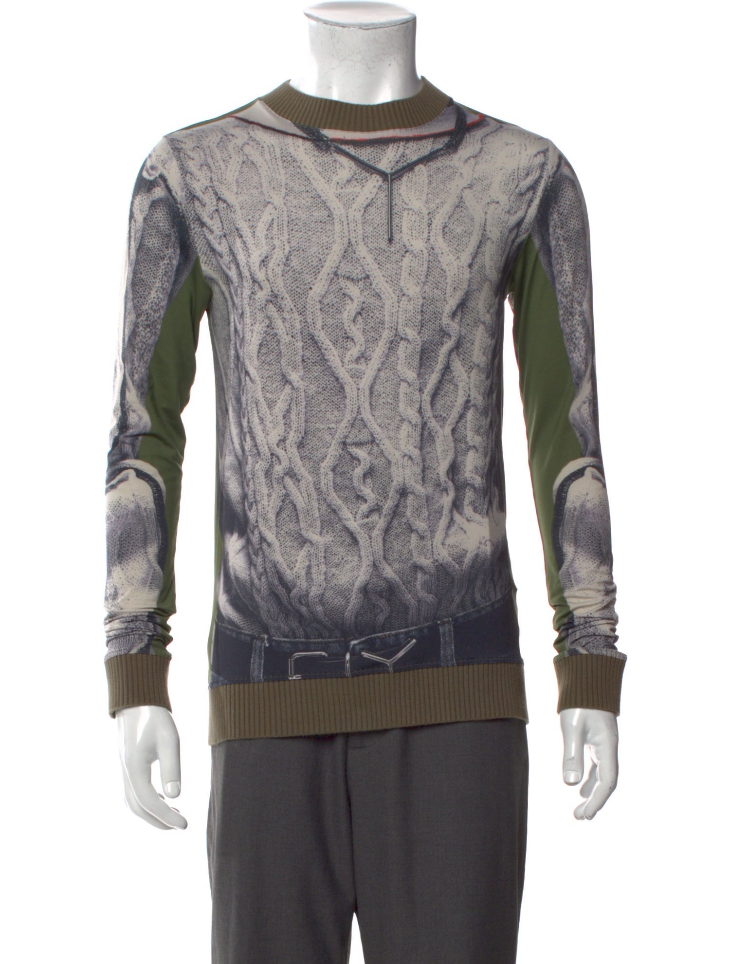 Jean Paul Gaultier x Y/Project Printed Crew Neck Henley