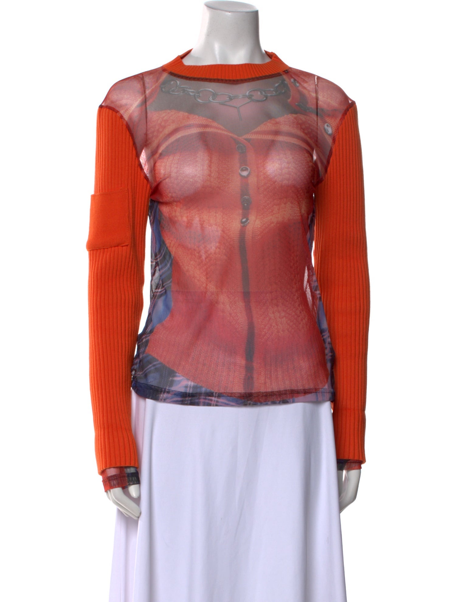 Jean Paul Gaultier x Y/Project Printed Crew Neck Top