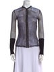 Jean Paul Gaultier x Y/Project Leather Mock Neck Button-Up Top