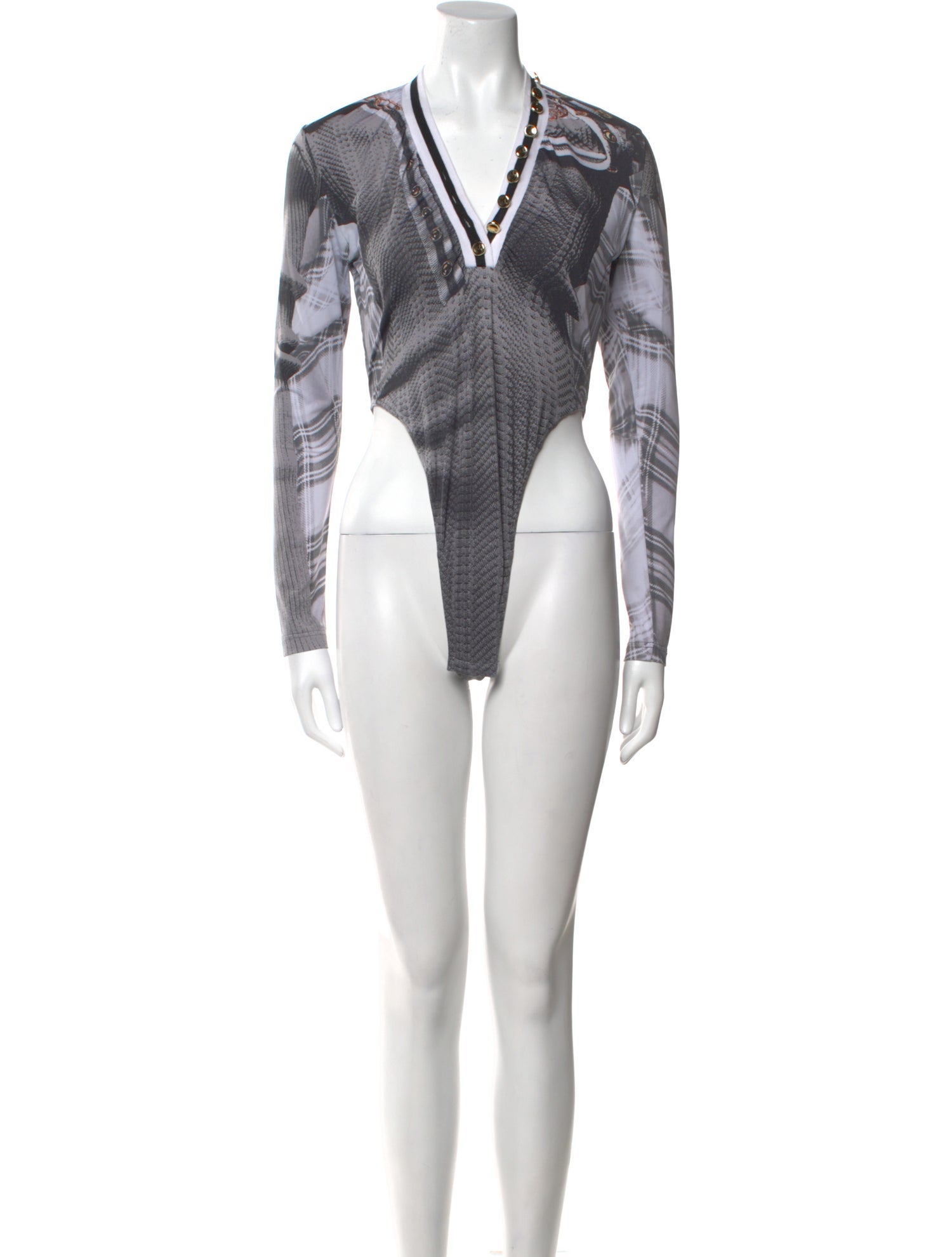 Jean Paul Gaultier x Y/Project V-Neck Long Sleeve Bodysuit