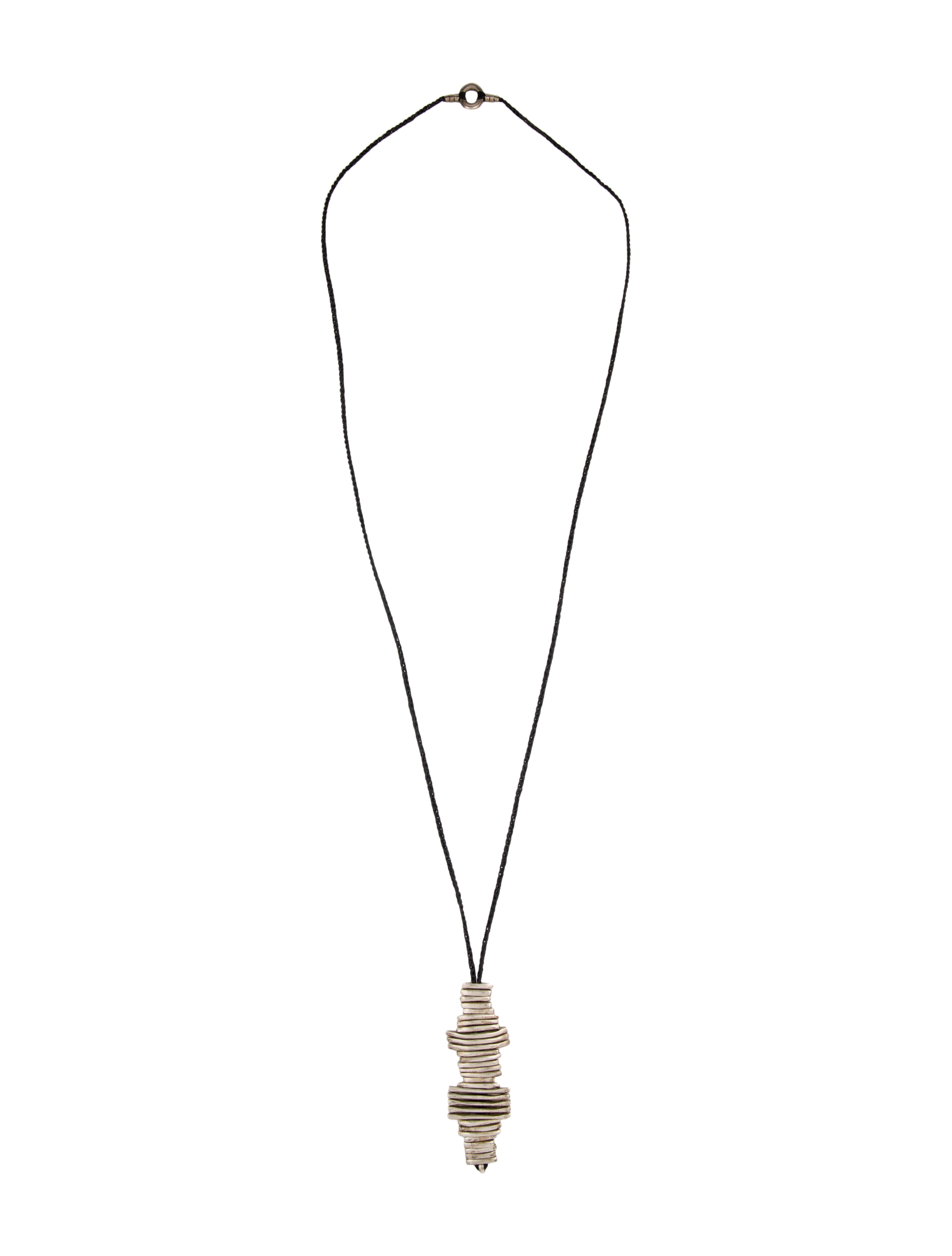 Jill Platner Slices Convertible Stacker Pendant Necklace - Black