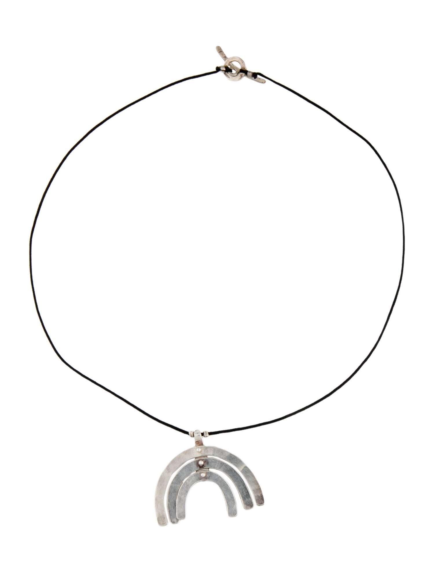Jill Platner Cord Rainbow Pendant Necklace