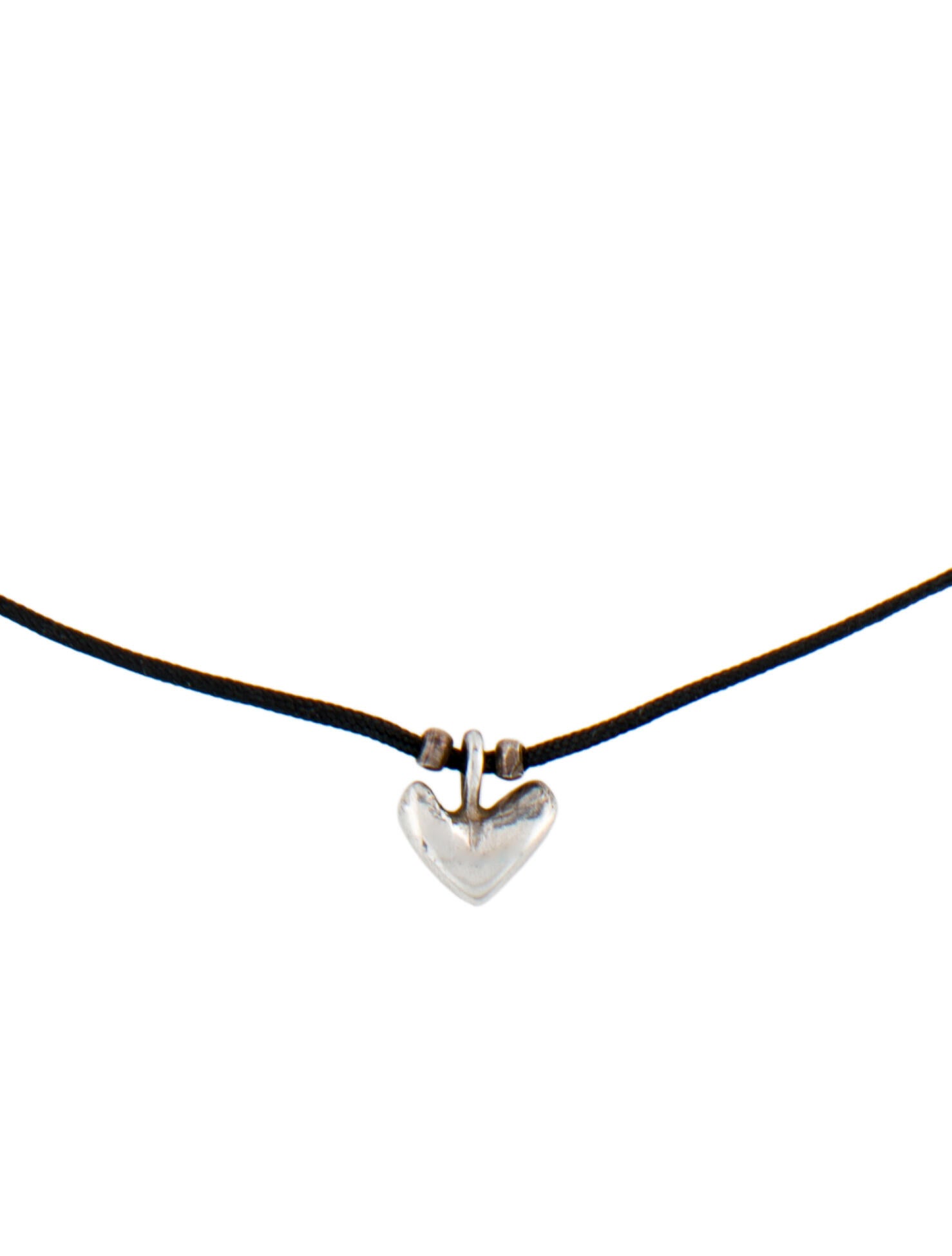Jill Platner Cord Baby Heart Pendant Necklace