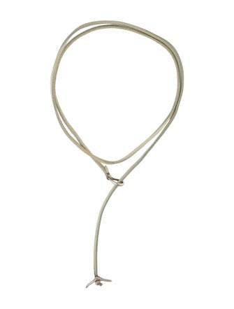 Jill Platner Leather Lariat Necklace