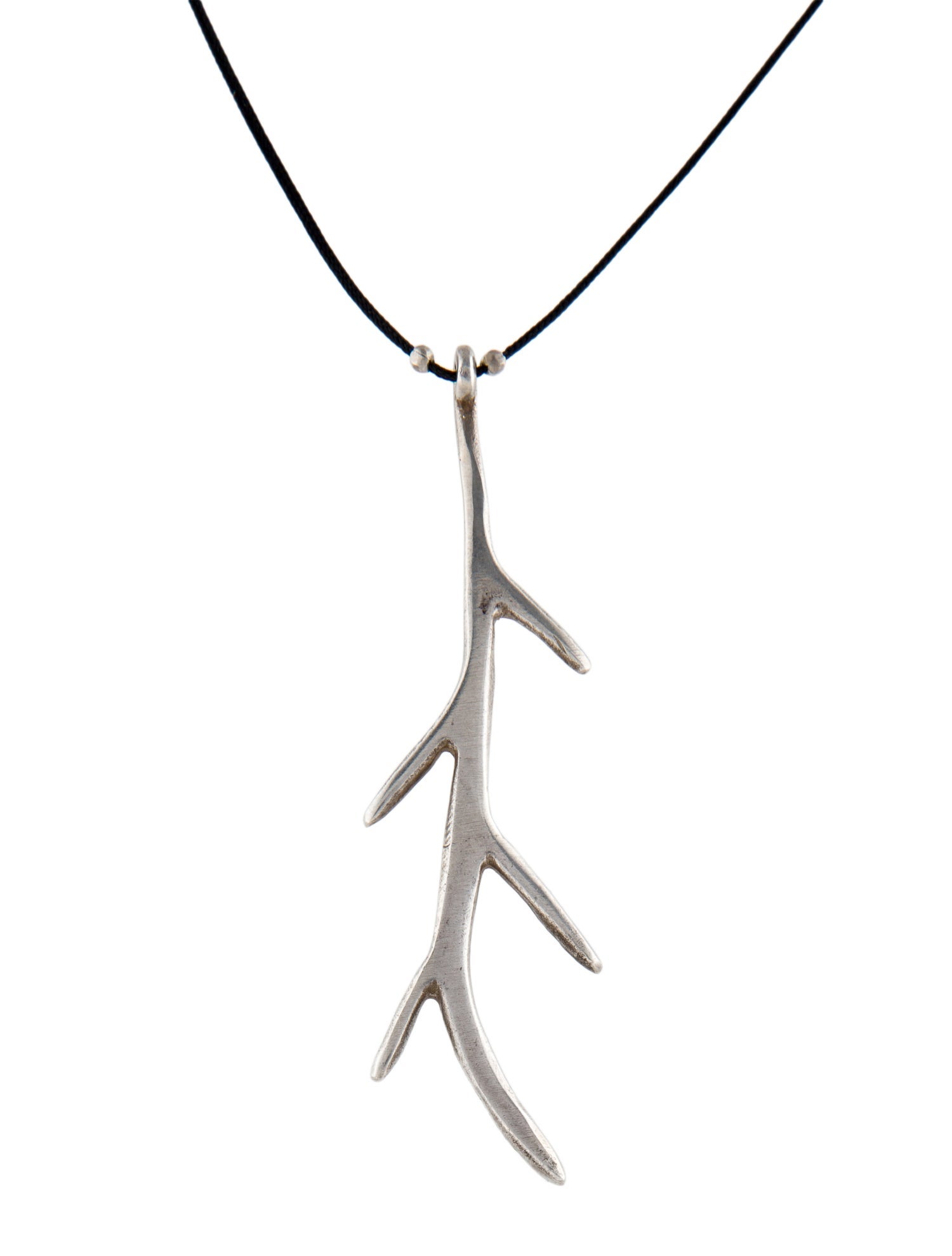 Jill Platner Cord Staghorn Pendant Necklace