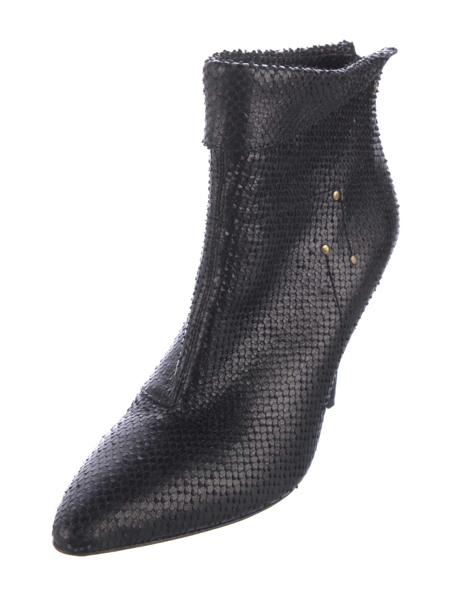 Jérôme Dreyfuss Embossed Leather Animal Print Boots