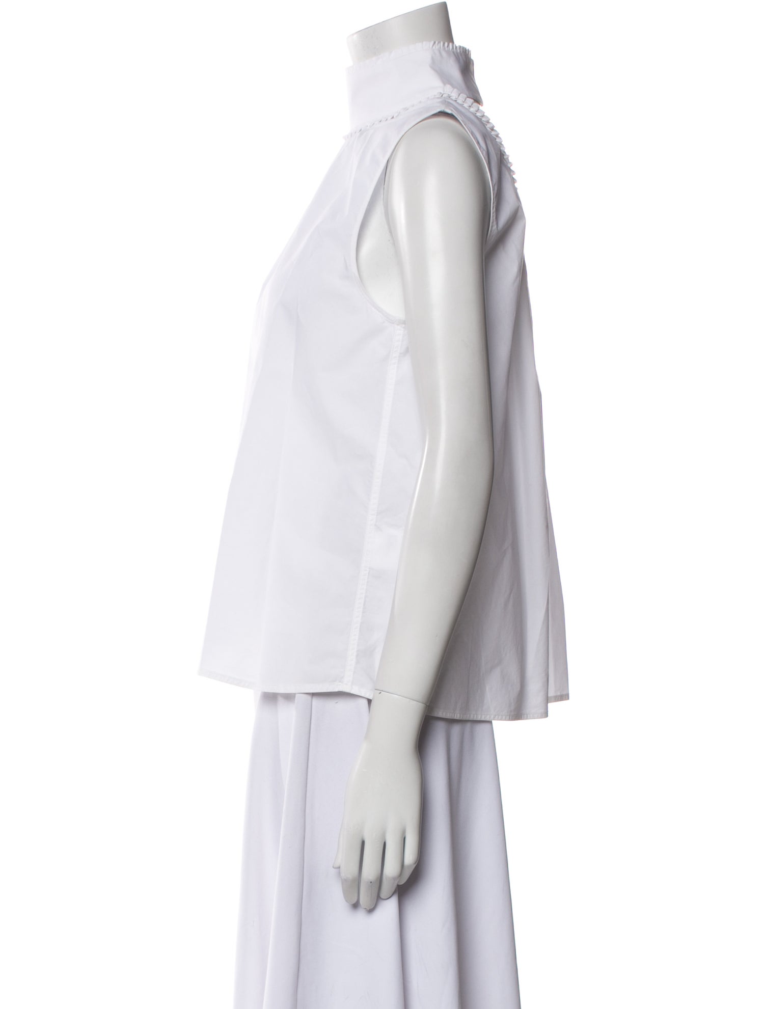 Jourden Mock Neck Sleeveless Blouse