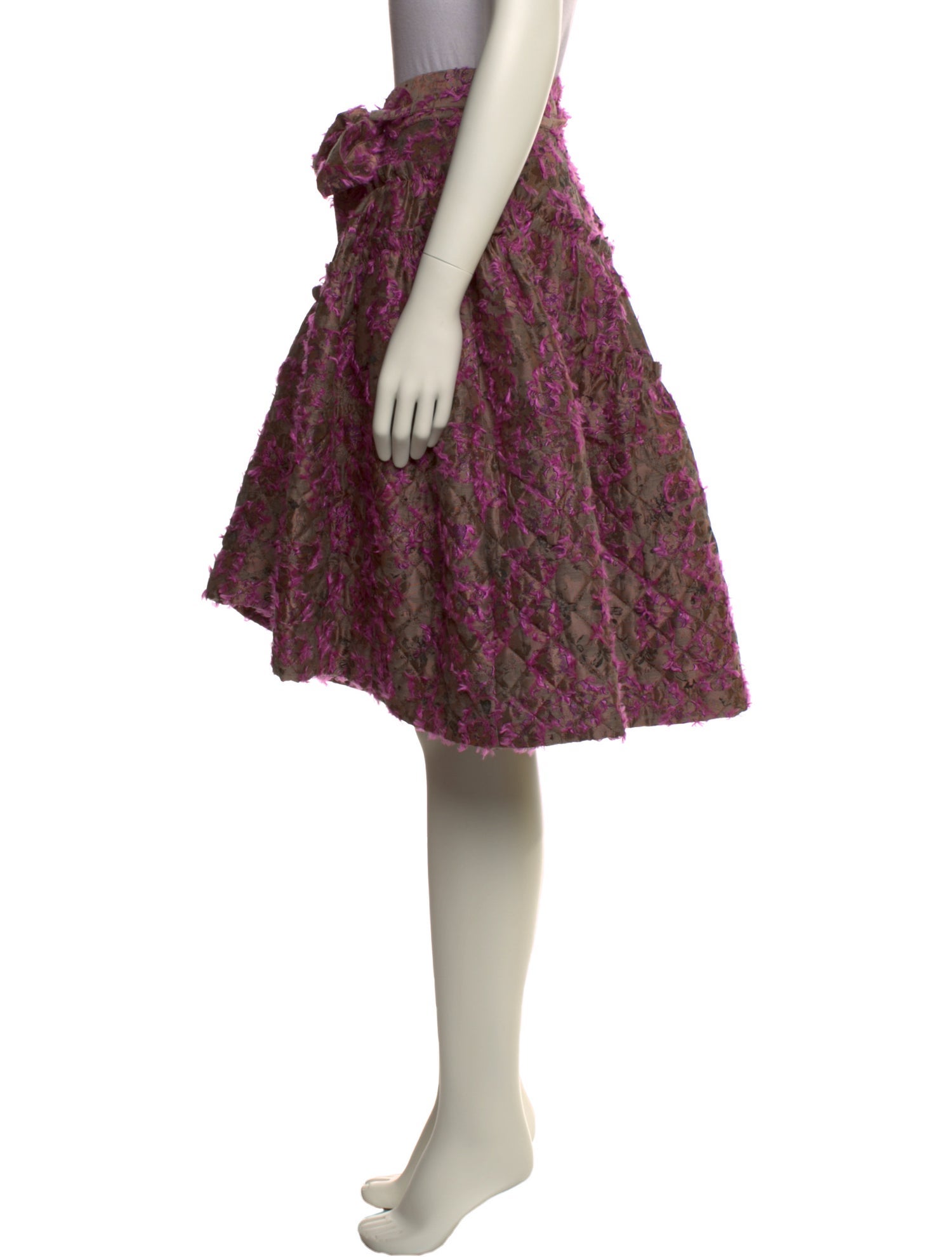 Jourden Floral Print Knee-Length Skirt