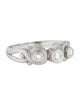 Judith Ripka 18K Triple Diamond Ring