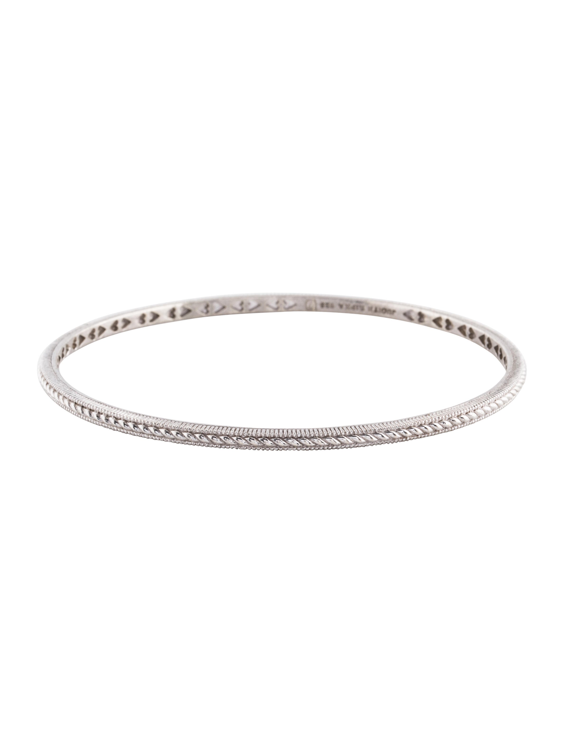 Judith Ripka Thin Textured Bangle Bracelets Jrk24378 The Realreal Jewelry Bracelets Judith Ripka Thin Textured Bangle