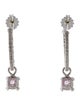Judith Ripka Cubic Zirconia & Diamond Linen Drop Hoop Earrings