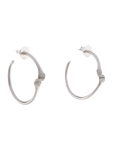 Judith Ripka Hoop Diamond 'Iris' Earrings