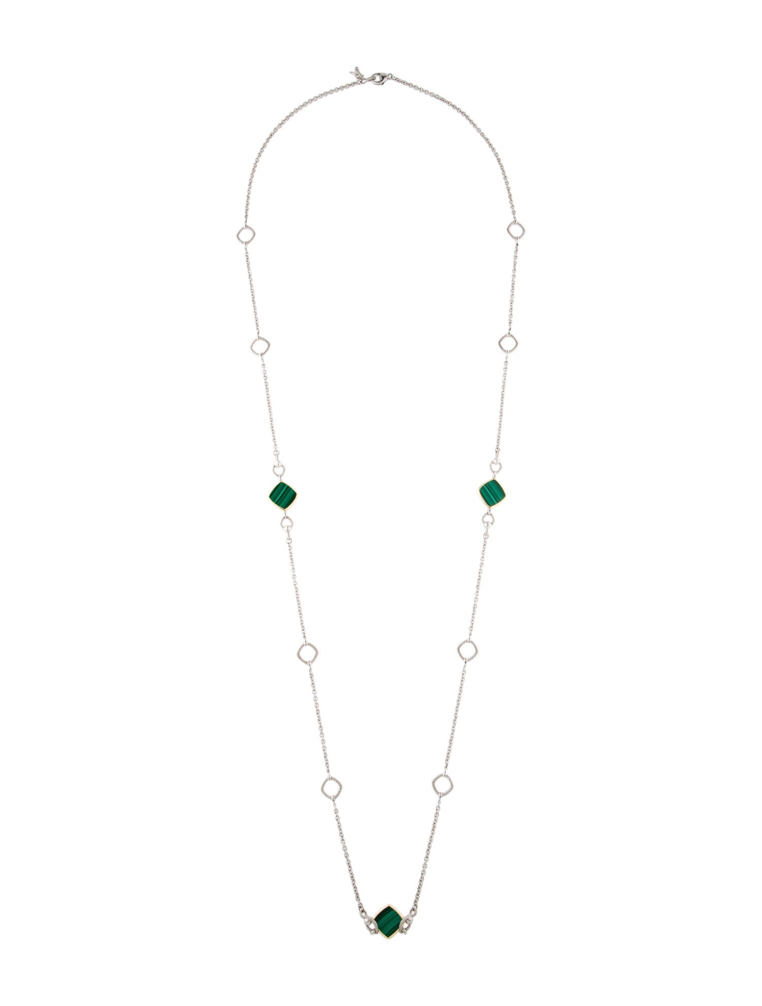 Judith Ripka Malachite Station Necklace