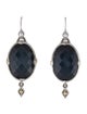 Judith Ripka Quartz Hematite Doublet Drop Earrings