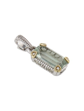 Judith Ripka Prasiolite & Diamond Pendant