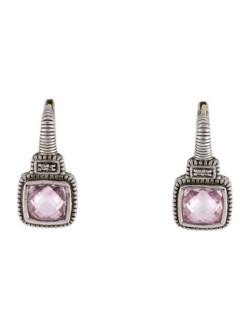 Judith Ripka Drop Two-Tone Diamond & Cubic Zirconia Earrings