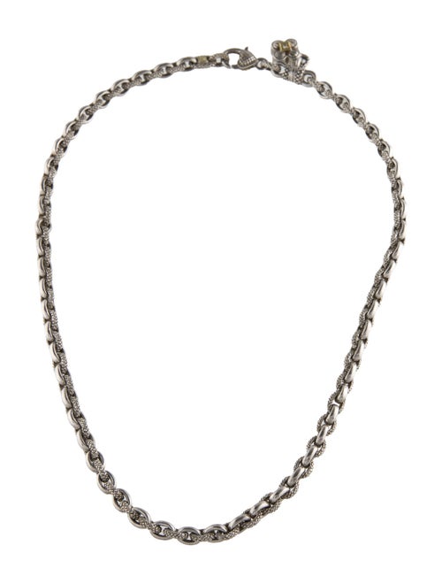 Judith Ripka Two-Tone Diamond Link Necklace
