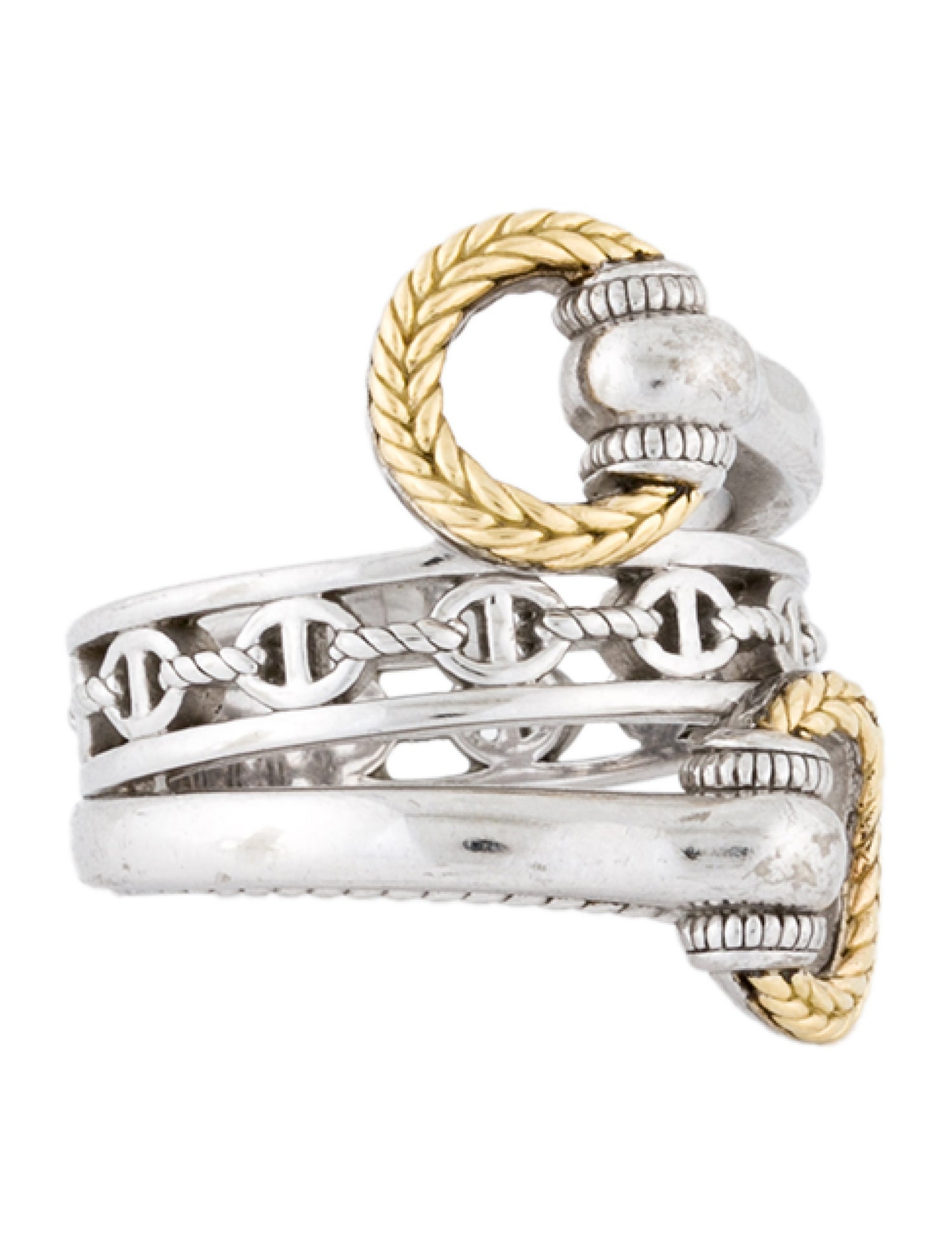 Judith Ripka Two-Tone Vienna Bypass ring