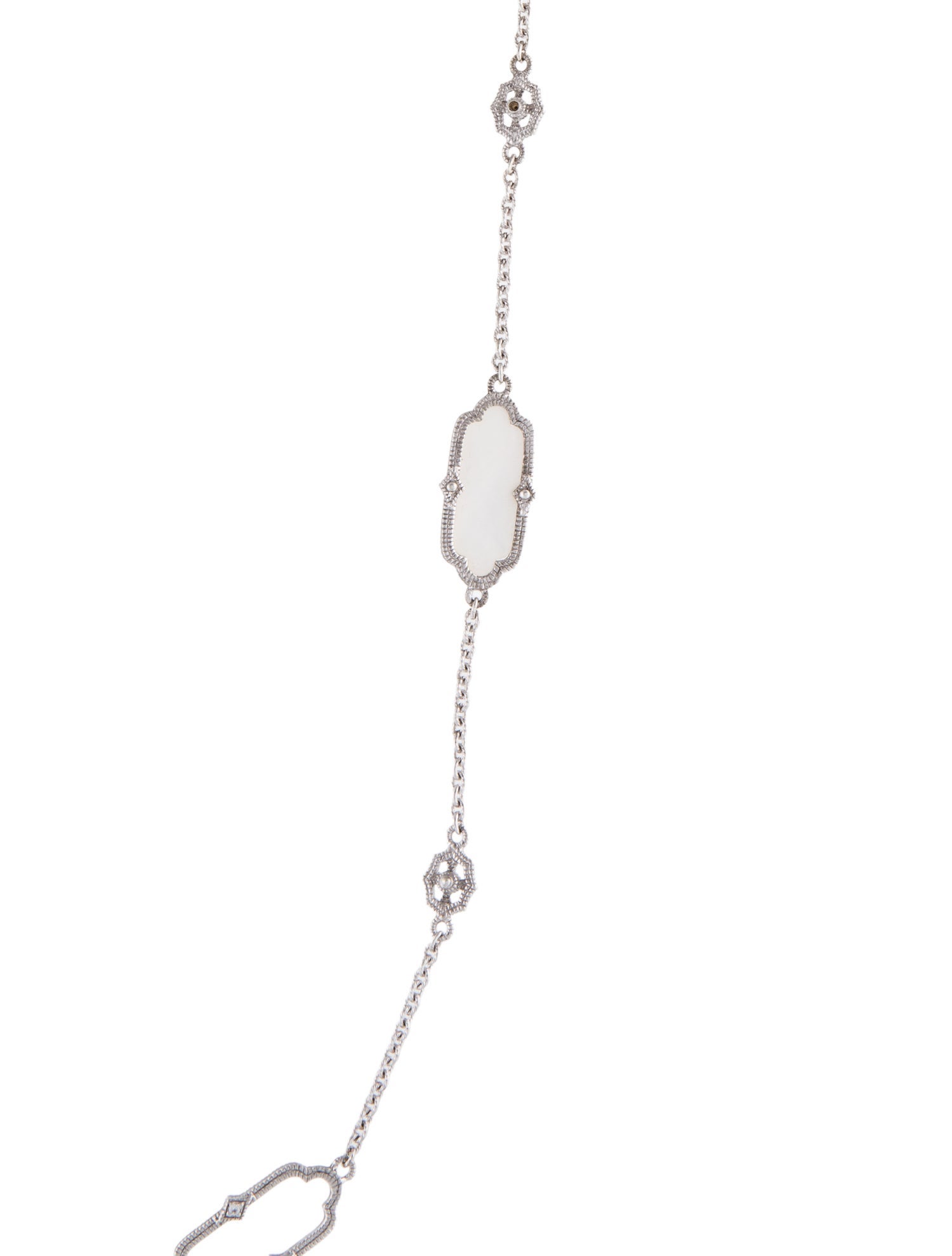 Judith Ripka Mother of Pearl & Sapphire Station Necklace