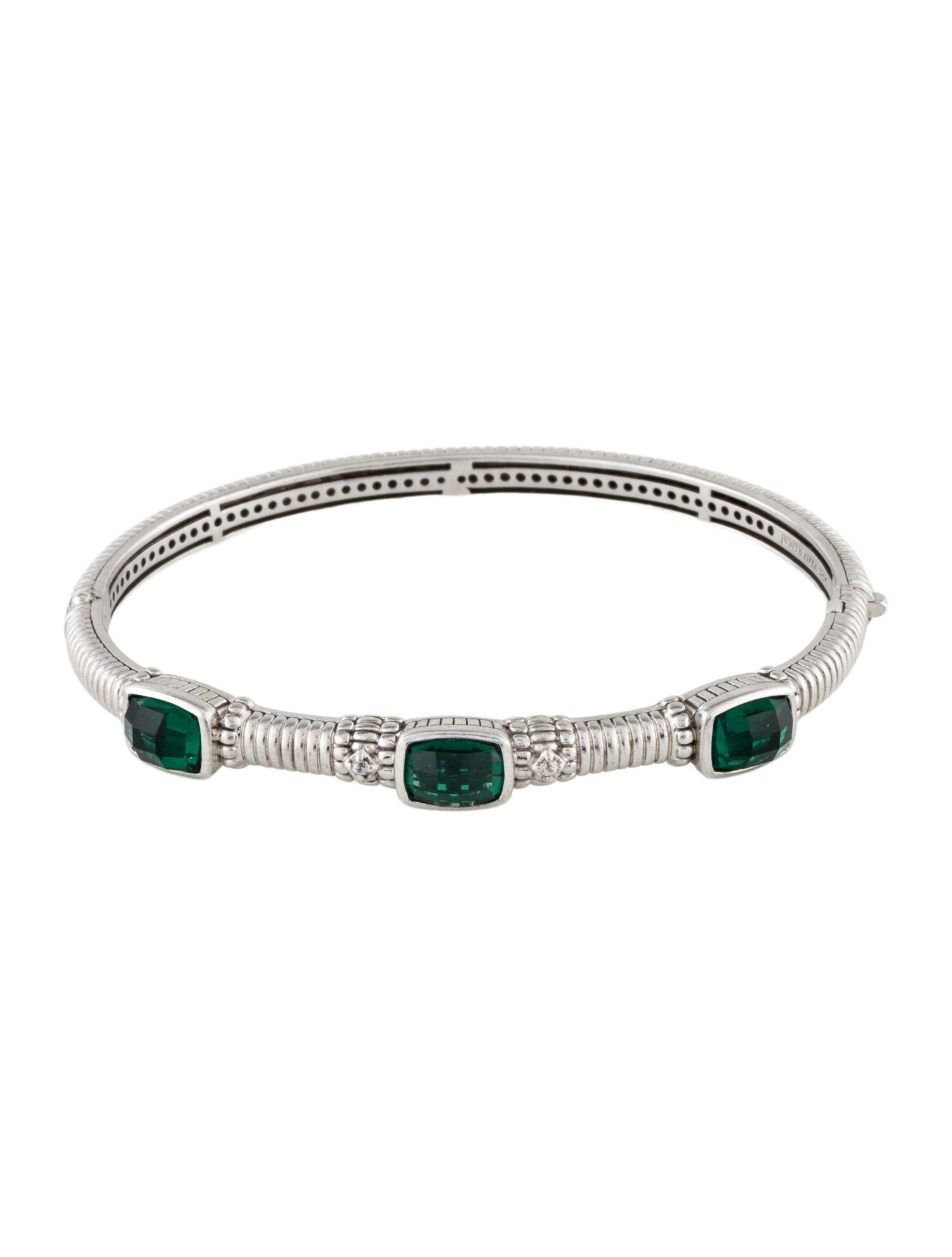 Judith Ripka Sapphire & Synthetic Quartz Bangle