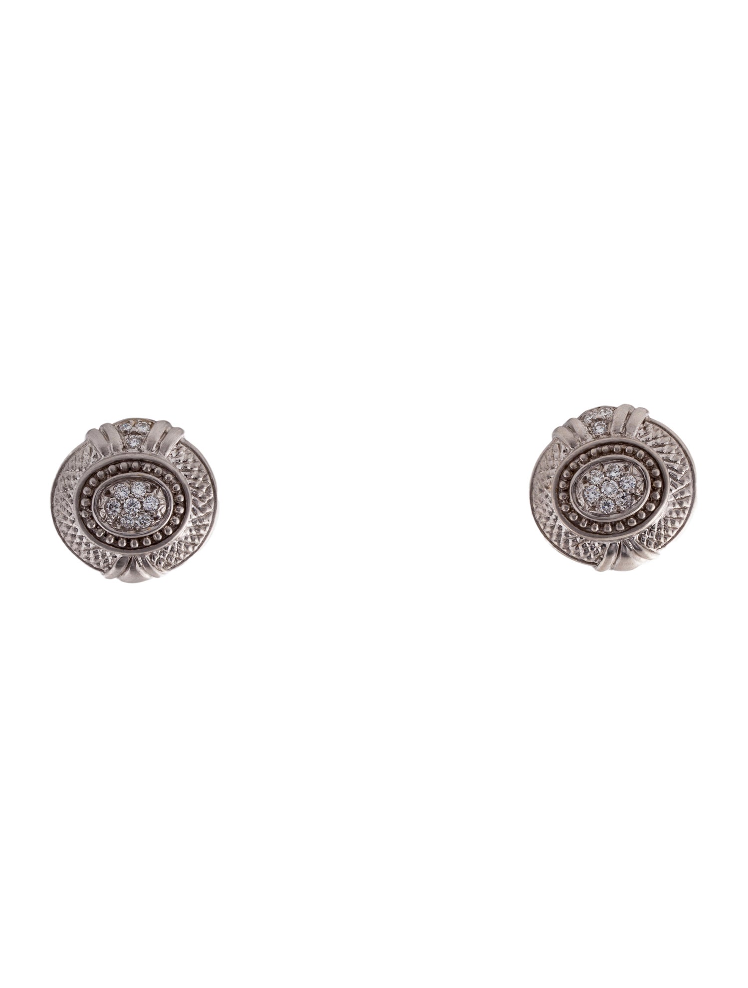 Judith Ripka 18K Diamond Clip-On Earrings