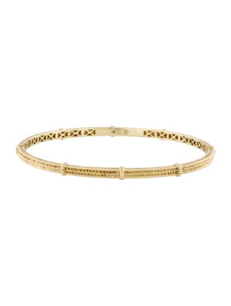 Judith Ripka 14K Textured Bangle Bracelet