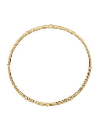 Judith Ripka 14K Textured Bangle Bracelet