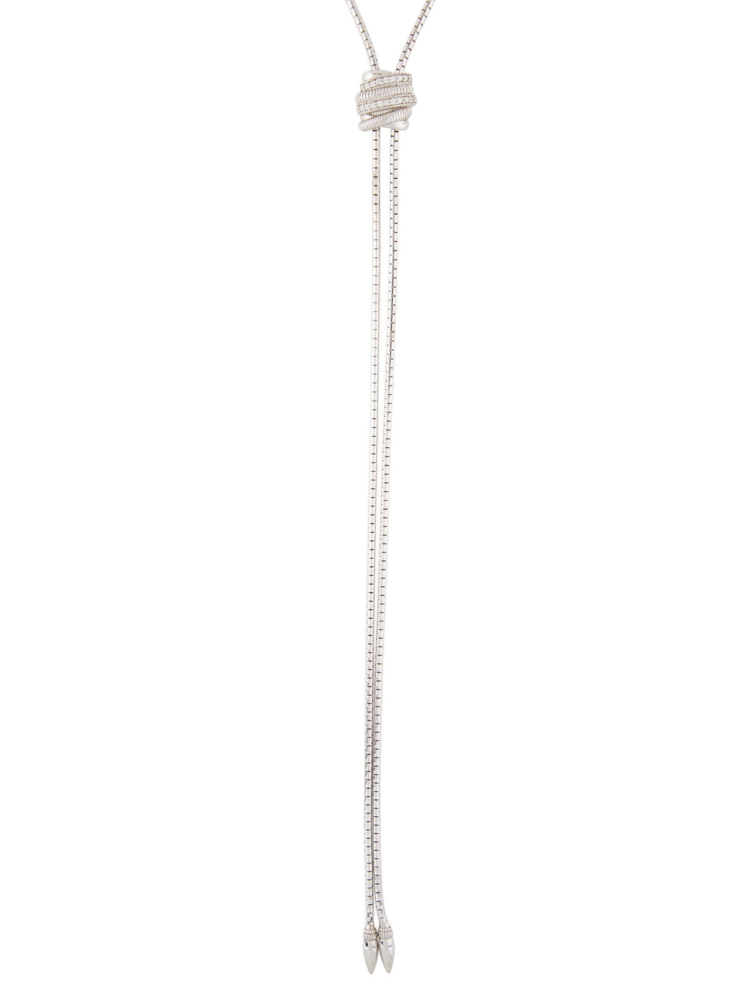 Judith Ripka Diamond Bolo Necklace