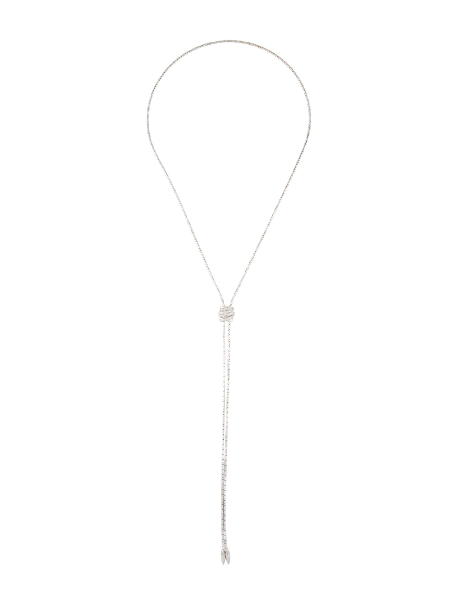 Judith Ripka Diamond Bolo Necklace