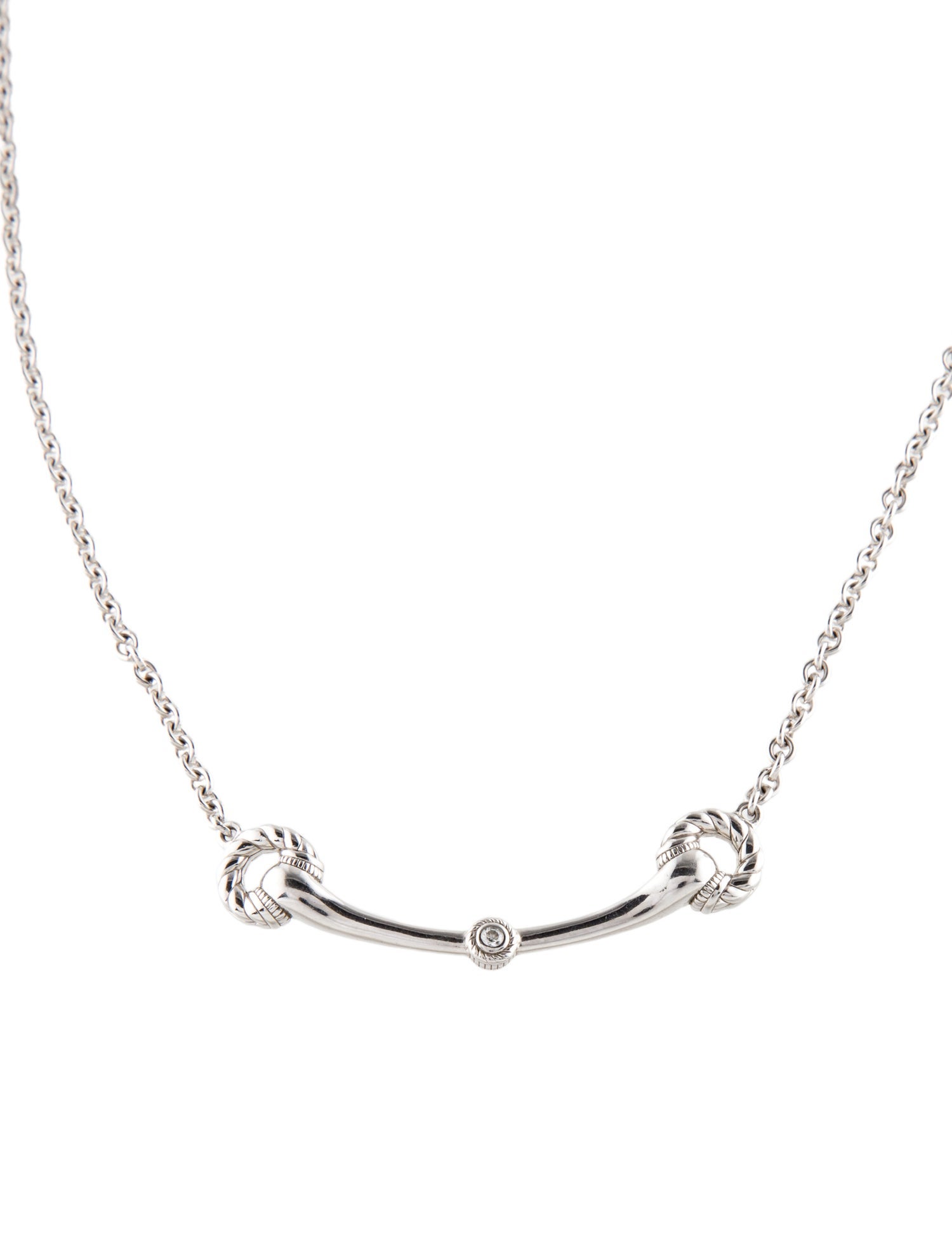 Judith Ripka Bar Pendant Necklace