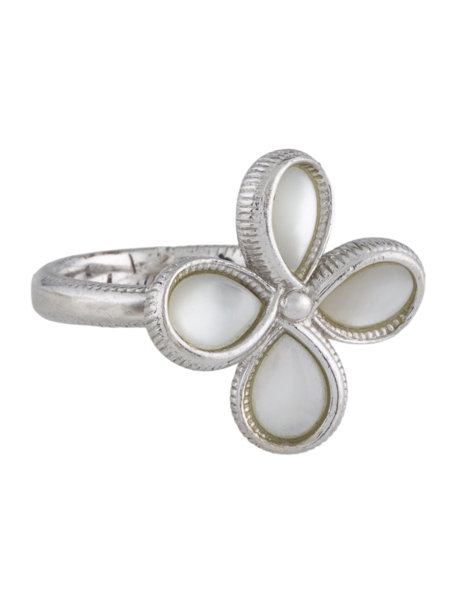 Judith Ripka Mother of Pearl Jardin Flower Cocktail Ring