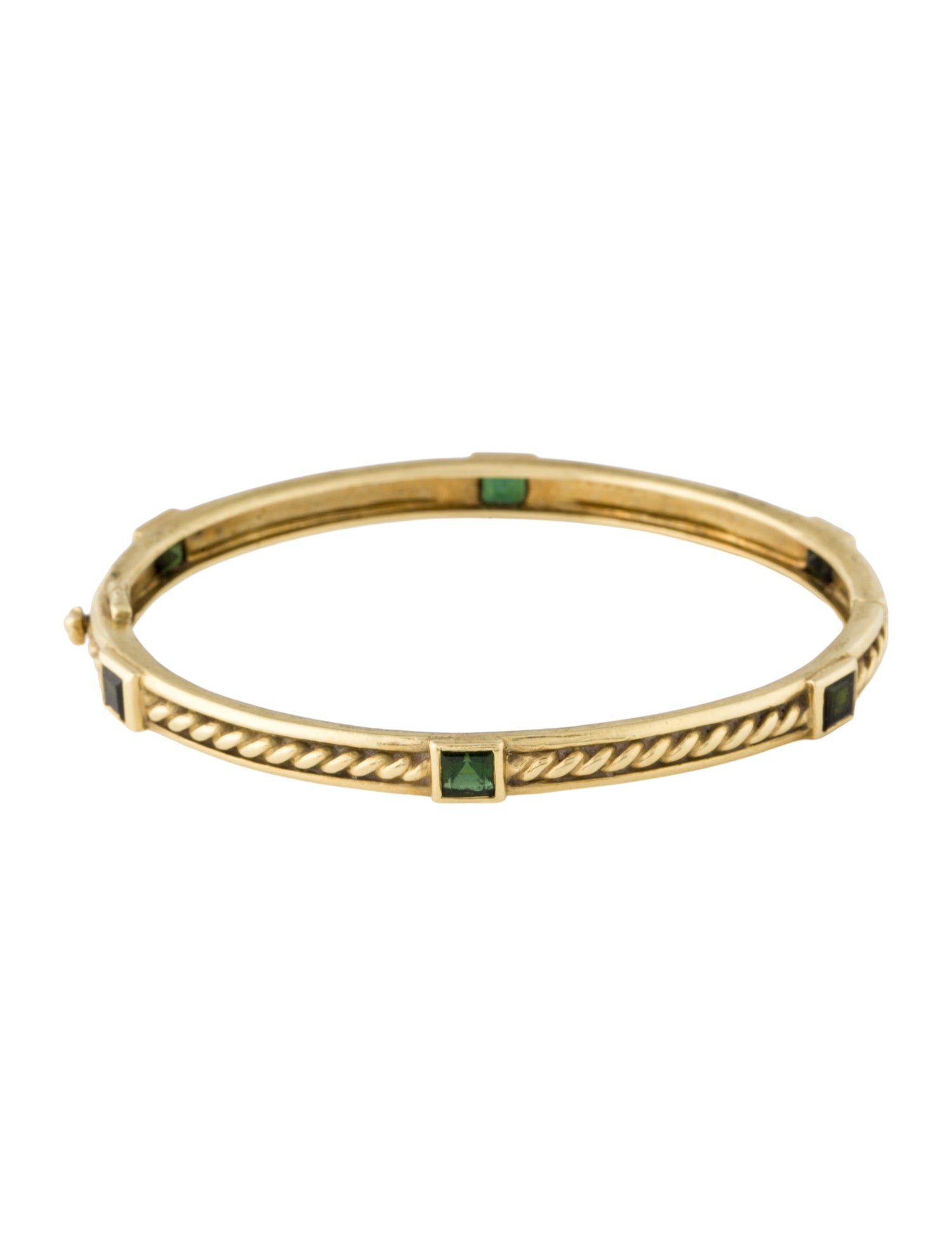 Judith Ripka 18K 2.34ctw Tourmaline Bangle Bracelet